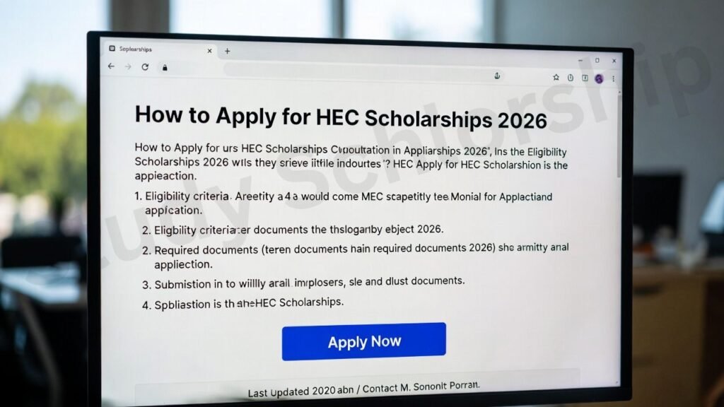 How to Apply for HEC Scholarships 2026
