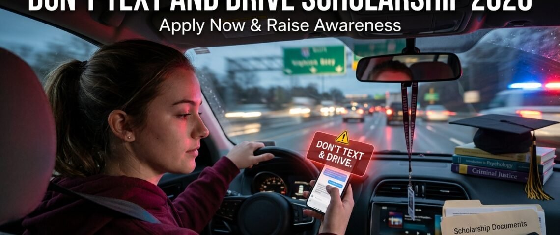 Don’t Text and Drive Scholarship 2026 – Win $1,000