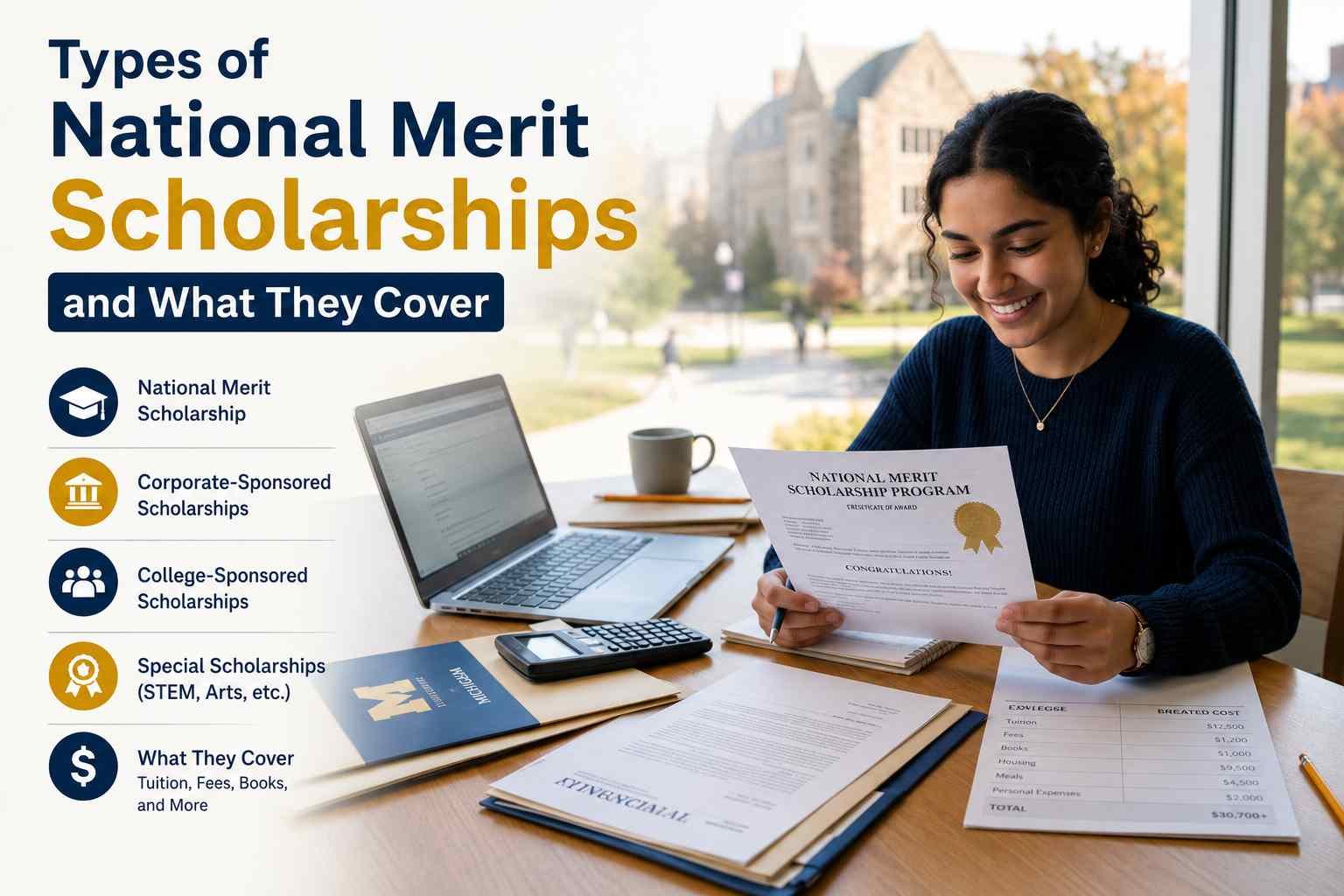 Types of National Merit Scholarships and What They Cover